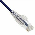 Swe-Tech 3C Slim Cat6a Purple Copper Ethernet Cable, 10 Gigabit, Snagless/Molded Boot, 500 MHz, 3 foot FWT13X6-64103